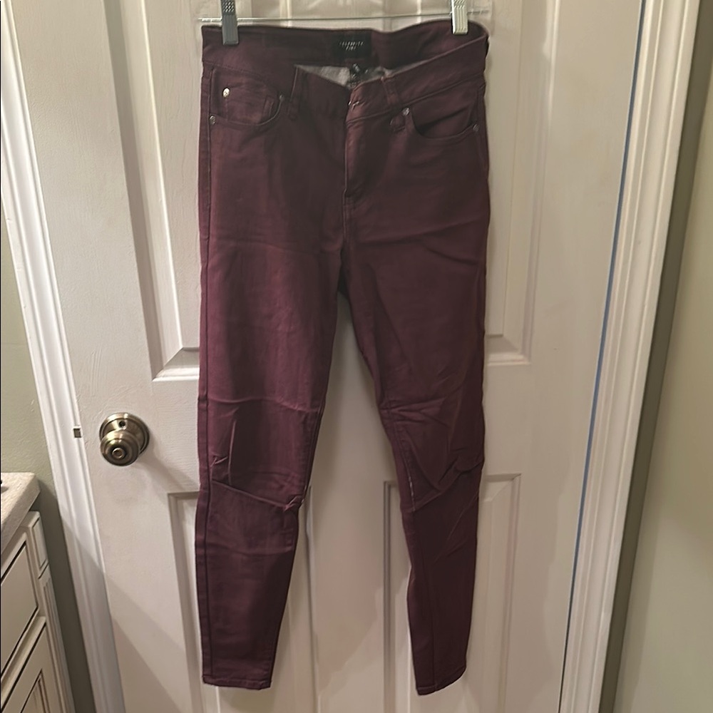Burgundy Skinny Jeans